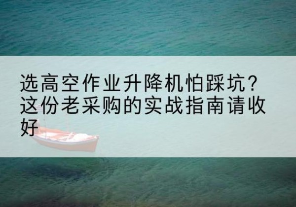 建宁高空作业升降机厂家推荐-选高空作业升降机怕踩坑？这份老采购的实战指南请收好