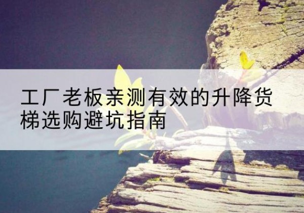 建宁升降货梯怎么选-工厂老板亲测有效的升降货梯选购避坑指南